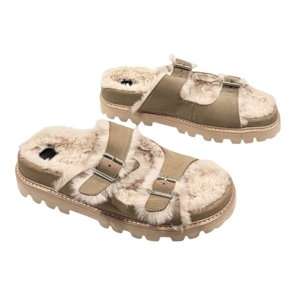 DOLCE VITA Cushioned Comfort Neelo Slip On Round Toe Sandals Size 9.5 - Picture 1 of 6